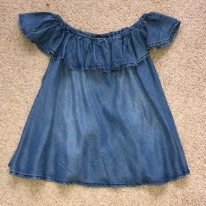 NWT!!! Denim off the shoulder top!